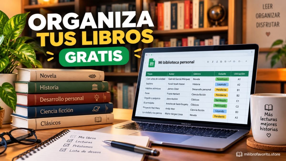 Cómo organizar tu biblioteca personal gratis: libros, lecturas y préstamos